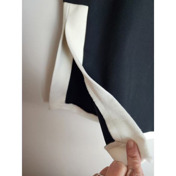 Staud Yang Ponte knit skirt sz M side suits black white Careerwear professional - Picture 3 of 10